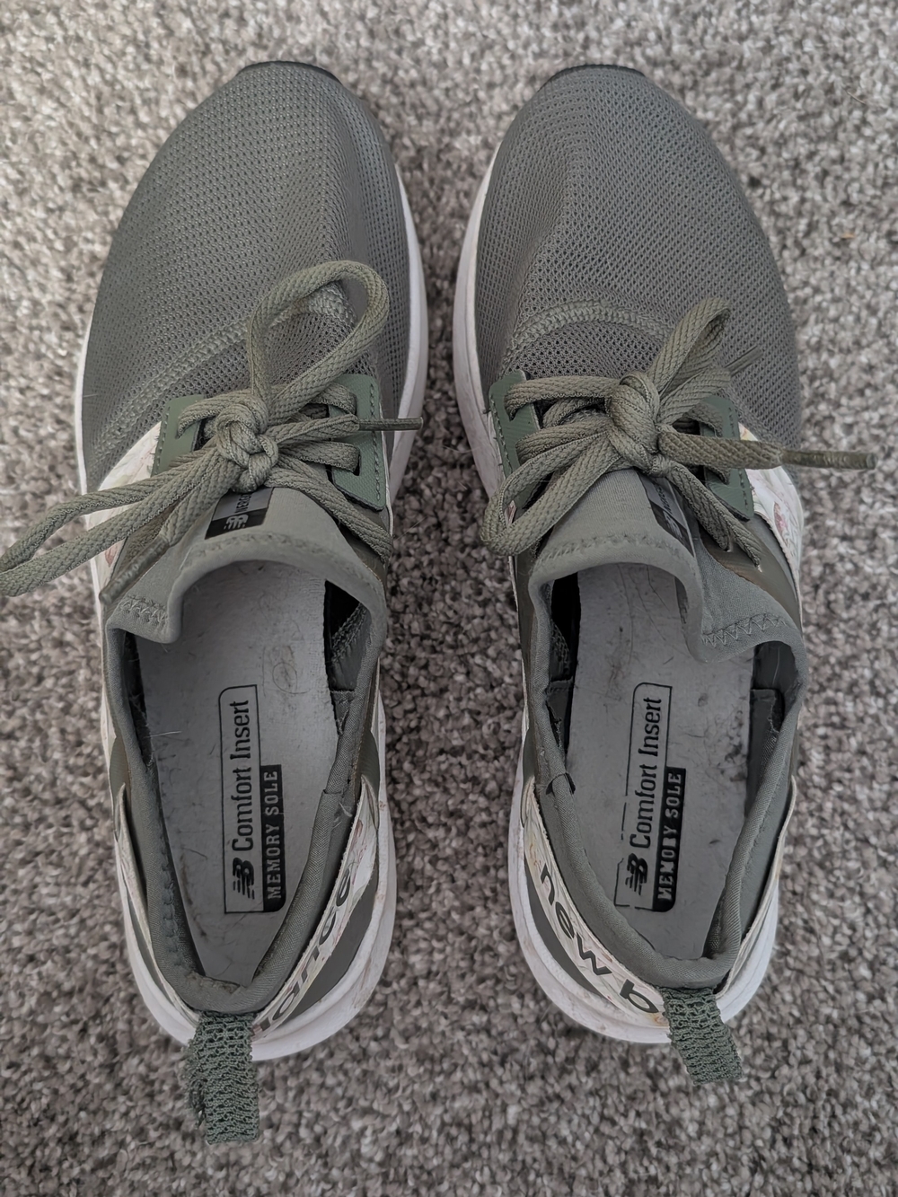 New Balance Women’s Olive Green Slip-On Running Shoes 8.5